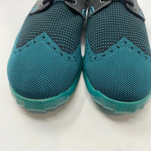 JOHN FLUEVOG Future Orbit Brogue Round Toe WingtipShoes 10 Teal Derby